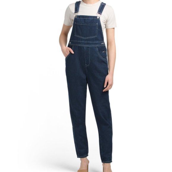 NWT We Wore What Dark Wash Denim Overalls Size S&M